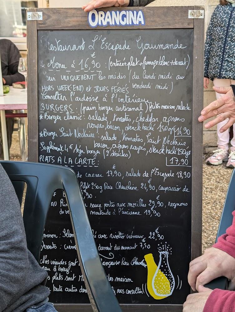 Restaurant l'Escapade Gourmande - Menu Image 1