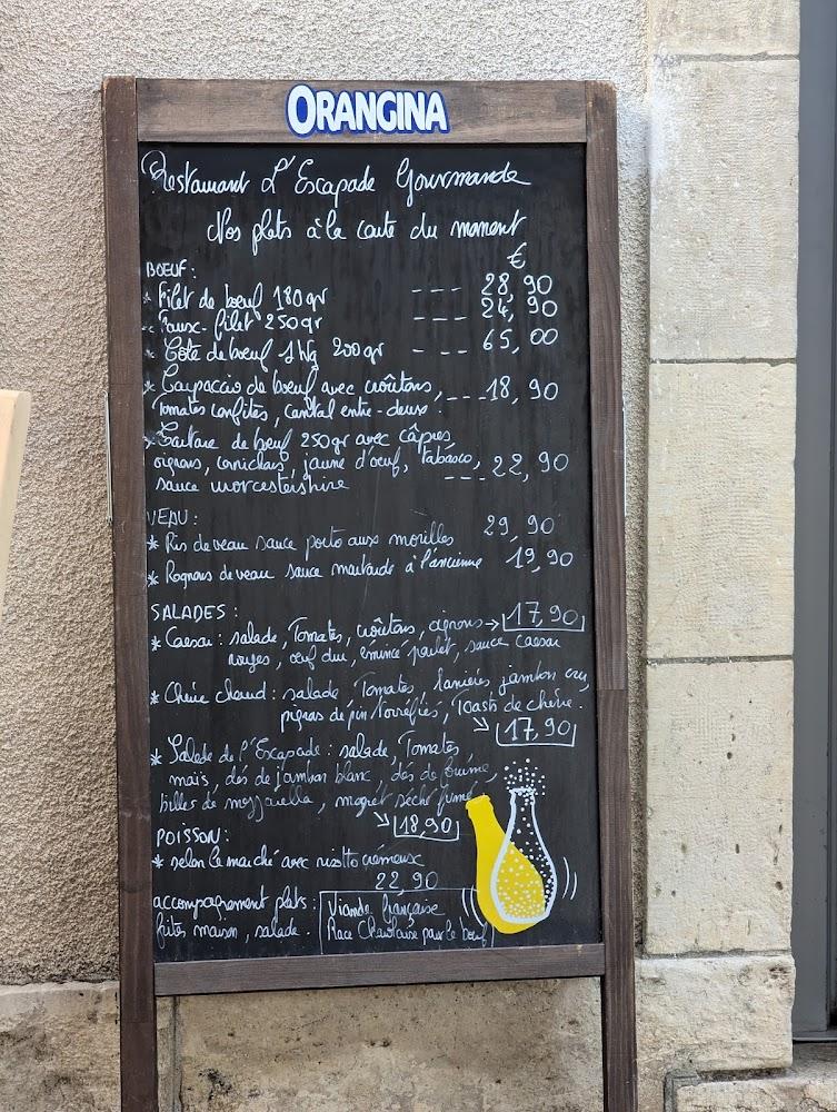 Restaurant l'Escapade Gourmande - Menu Image 2